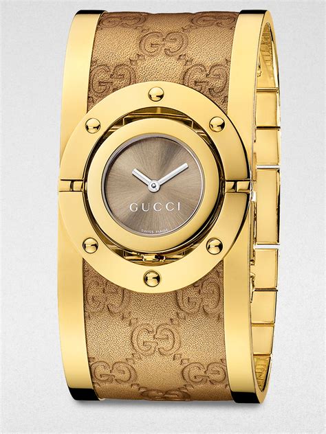 gucci watch bangle gold